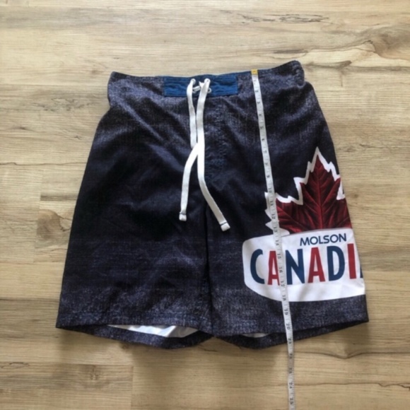 Molson Canadian Swim Shorts with Maple Leaf - Picture 2 of 8
